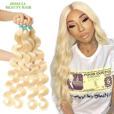 China STW Unprocessed Raw Virgin Human Hair Loose 613 Blonde Long Length , Free Sample Raw Virgin Hair Cuticle Aligned Hair for sale