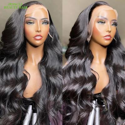 China Other 100% Brazilian HD Full Lace Human Hair Virgin Human Hair Transparent Lace Front Human Hair Wig for sale