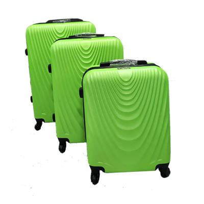 China Custom Logo Waterproof Dirt Proof Spiral Shell Pattern Print Suit Case Fluorescent Green ABS Made Luggage for sale