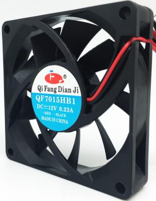 China Mini Power Supply 70x70x15 Mm Axial Low Noise Fan OEM Service DC 12V 24V Plastic Fan for sale