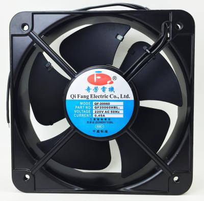 China Cheap Price 220v AC Ventilation Fan Small Refrigerator Frame 200mm Ventilation Fan 200*200*60mm Square Wind Ball Bearing for sale