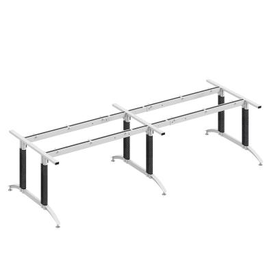 China Selling Modern Metal Office Table 4 People Legs Modern Office Table Metal Steel Frame for sale