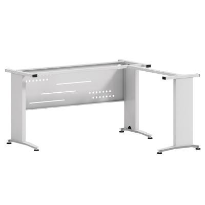 China Modern Brand New Original Metal Steel L Legs Shape Simple And Modern Office Table for sale