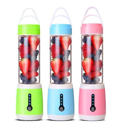 China Ice Cream Smoothie 7.4 V Rechargeable Glass Power Bank and Portable Usb Cracking Juice Blender Cup for sale