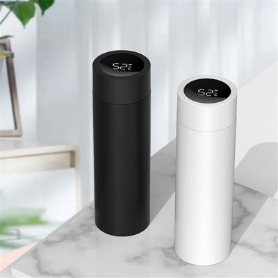 China 450ml Stored Refillable Smart Thermo Reminder Water Bottle With Led Temperature Display for sale