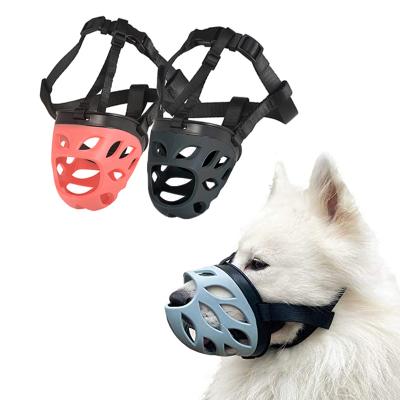 China Durable Dog Muzzle Breathable Basket Muzzles Soft Basket Silicone Dog Muzzles For Biting Anti Barking Chew for sale