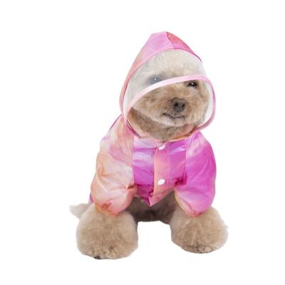 China Summer Puppy Pet Raincoat Jackets Pu Outdoor Waterproof Raincoat Viable For Dog Cats Clothing Clothes for sale