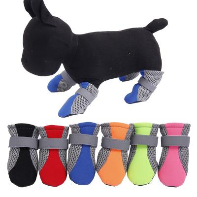 China Sustainable Thoughtful Summer Dog Shoes Mesh Breathable Puppy Dog Boots For Small Dogs for sale