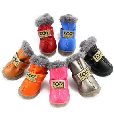 China Viable Waterproof Dog Shoes Paw Protector Boots with Reflective Brand Small Dog Shoes for sale