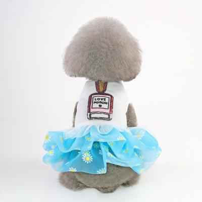 China Viable Wholesale Pet Accessories Luxury Dog Clothes Lace Tutu Dresses for sale