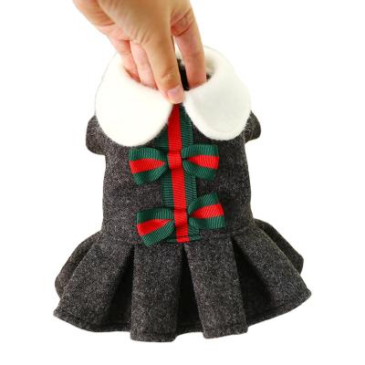 China High End Sustainable Pet Clothes Dress Luxury Pet Winter Apparel Skirts Designer Dog Clothes Dress for sale