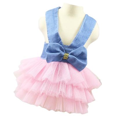 China 2021 Viable New Summer Pet Dresses Lovely Dogs Skirts Dog Clothes Match for sale