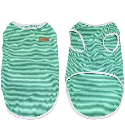 China Sustainable Stripe Pet T Shirt Dog Clothes Soft Puppy Shirt Dog Sweatshirt For Small Dogs And Cats for sale