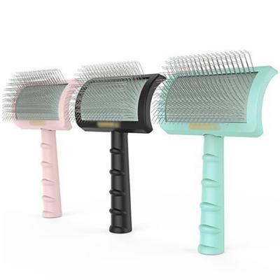 China Viable Self-cleaning Pet Hair Removal Tools Pet Grooming Brush Pet Hair Brush Dog Brush for sale