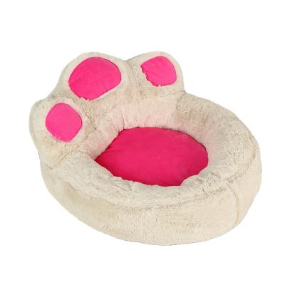 China Breathable 4 Colors Back Paw Cat Beds For Small Cats Winter Warm Dog Sofa Bed for sale