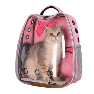 China Cat Carrier Backpack Breathable Cat Breathable Backpack Travel Pet Outdoor Shoulder Bag for sale