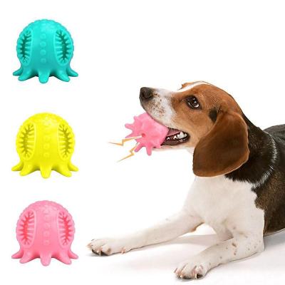 China Squeaky Octopus Puppy Toy Juguetes Para Perro Rubber Viable Pet Toys for sale