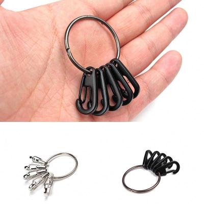 China Promotion Gift Alloy Carabiner Bottle Hook Key Chain Buckle Padlock Release Key Chain Hanging Snap Hook for sale