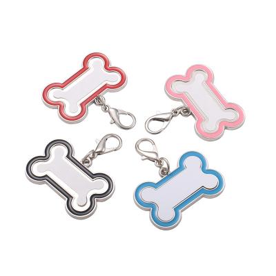 China Overall Cute Bone Shape Dog Tag Heat Transfer Printing Blank Tag Gift Pet ID Tag Pendant for sale