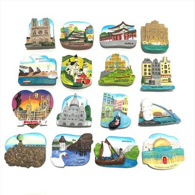 China Global resin boutique fridge stick of many country tourist attractions the fridge magnet shopping souvenirs gift for sale