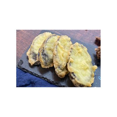 China Tasty Export Vacuum Fried Food Cooked Eggplant Crisps Frozen Pre Fried Eggplant Tempura for sale