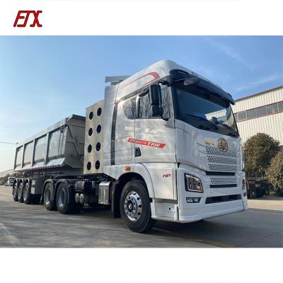 China Hot Sale 35 CBM Trailer Parts U-shape Hydraulic Box Semi Trailer Tipper Dump Truck Trailer Price For Sale for sale