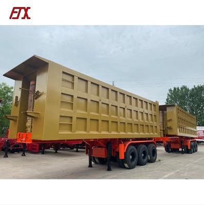 China Trailer Parts JUXIN Low Price 3 Axle 70 Ton End Tipper Trailer Dumper Dump Truck Semi Trailer for sale