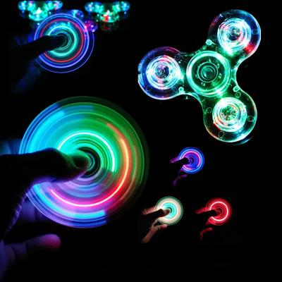 China Effort version products hot sale products fidgety person spinner toy LED crystal fidgety person spinner flight for fidgety person spinner for sale