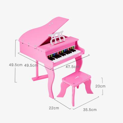 China Cute Kids Classical Piano, Wood Toy Grand Piano w/Bench, 30 Keys Musical Instrument Toy for sale