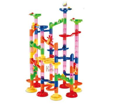 China DIY TOY Marble Run Super Set Pieces+Free Complete Instruction App and Full Color Instruction Manual for sale