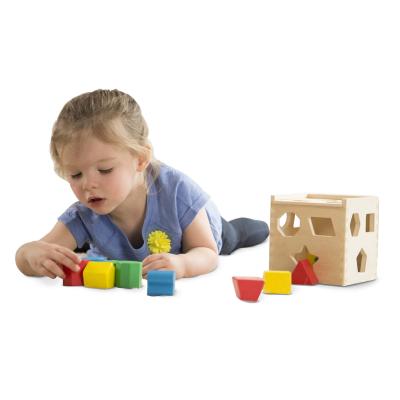 China Educational Toy Shape Assorted Cube-Classic Wooden Toys In 15 Shapes for sale