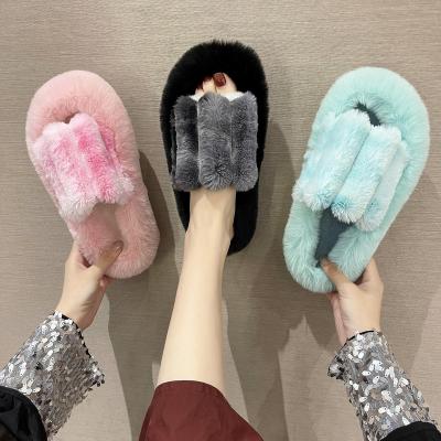 China Fashion Trend Fur Sandals Cute Fluffy Home Slippers Furry Plush Slippers Terlik Slippers Slippers Furry Slippers Fashion Fur Slippers for sale