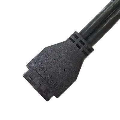 China Industrie Bedrading Harness USB 3.0 Panel Mount A X2 tot 20 Pin Header Moederbord Custom Te koop