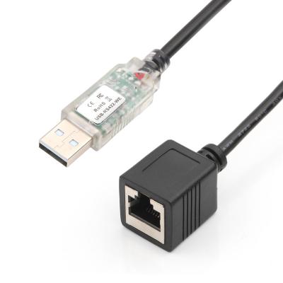 China Adaptadores de cabo personalizados industriais USB-A RJ422 para Portos de rede RS232 Cabo de depuração de engenharia de rede à venda