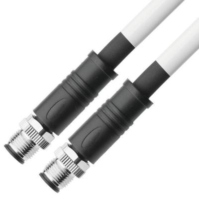 Chine Cable UL20554 26AWG, connecteur circulaire 4+4Pin hybride M12 PUR noir à vendre