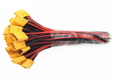 China Yellow Electronic Custom Cable Assemblies With 14AWG End Tin Plated 2 Pin for sale