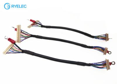 China 30 Pin FI-X30 / DF13 LVDS Cable Assembly With M3.0 Earth Ring For Monitor for sale