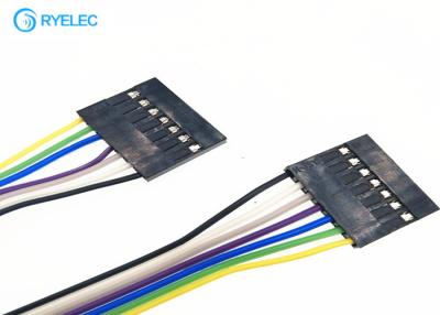 China Female To Female Simple Wiring Harness Rainbow Ribbon Wire 7 Pin 40cm 1p To1p Connector for sale