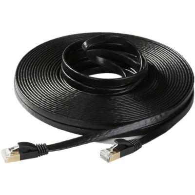 China O ouro chapeou 50ft que 8P8C Rj45 protegeu o cabo ethernet do gato 7 para o interruptor do router à venda