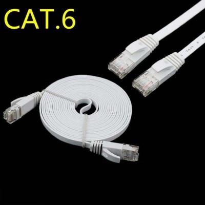 中国 UTPのイーサネット8P8C RJ45 LANスリムなCat6フラット ケーブル 販売のため