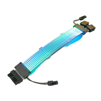 Chine PciE Atx 18 câbles de Pin Synchronized Straight Rgb Sleeved Pcie du double 8 d'A.W.G. à vendre