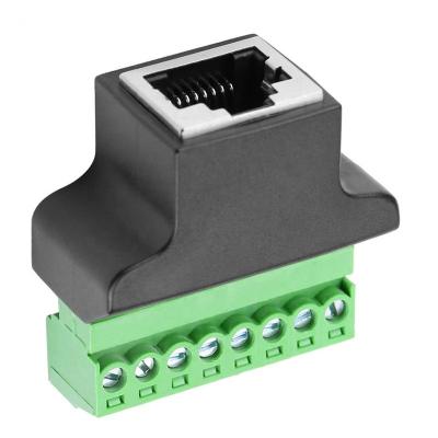 China CCTV RJ45 männlich-weiblich bis 8 Pin Block Screw Terminal Adapter zu verkaufen