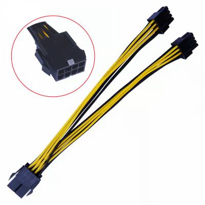 China 8 Naben-Stromkabel Pin To Duals 8 Pin Converter Pcie Vga Splitter für Grafiken Gpu zu verkaufen