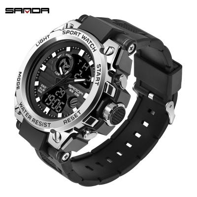 China Alarm SANDA 739 Digital Sports Watch Mens Watches Top Brand Luxury Military Waterproof S Shock Clock Relogio Masculino Masculino 2021 for sale