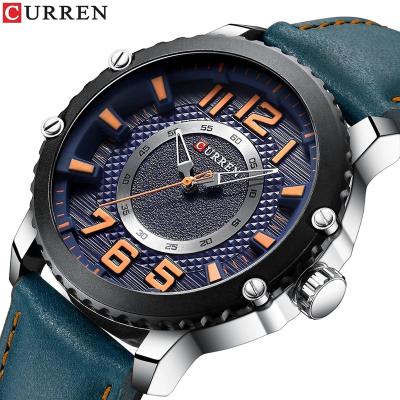 China Automatic date curren 8341 watches men fashion quartz casual wristwatch leather strap dropshipping watches block relogio tangan curren 8341 for sale