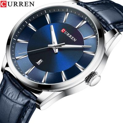 China CURREN 8365 day/date sport men watch business top luxury military waterproof male clock brand quartz man genuine leather wristwatch for sale