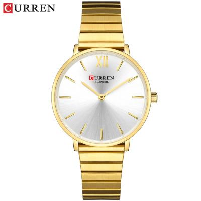 China Luxury Water Resistant CURREN 9040 Women Watches Rose Gold Analogue Quartz Wrist Watch Ladies Stainless Steel Female Watch for sale