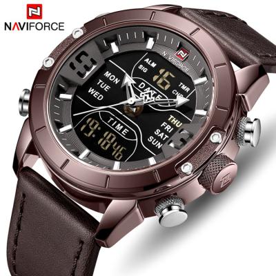 China Day/Date NAVIFORCE 9153 L Watch Men's Top Luxury Analog-Digital Dual Display LED Chronograph Sport Waterproof Fashion Brand Wristwatches for sale