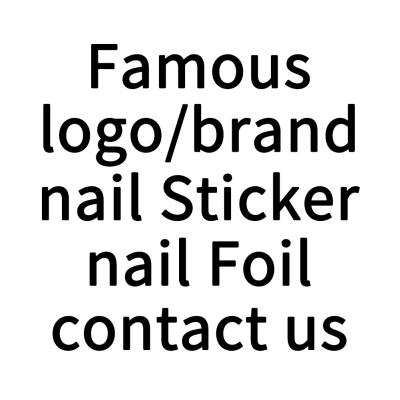 China Best Designer Luxury Durable Logo Nail Stickers Foil Decals Brand Design Fashion 3D Amazon Product for sale