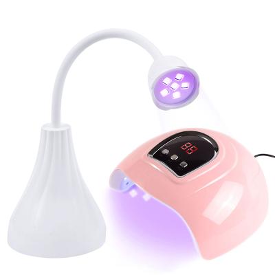 China Popular 54W Sun Quick Dry Instant Nail Polish Dryer Cure Table UV Led Nail Lamp For Nails for sale